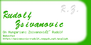 rudolf zsivanovic business card